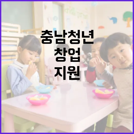 충남 청년 지원, 아침부터 창업까지