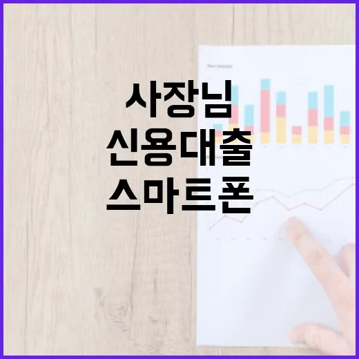 동네 사장님도 스마트폰 신용대출 가능