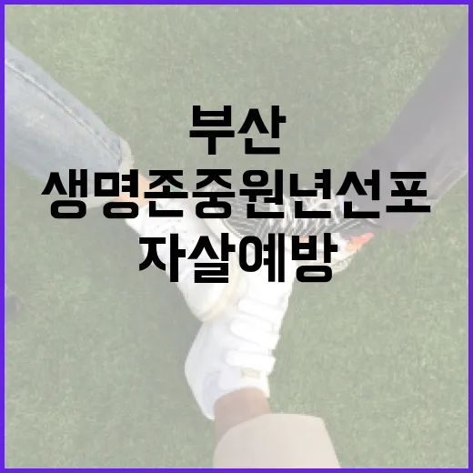 부산, 2026 생명존중 원년 선포와 자살예방 총력전