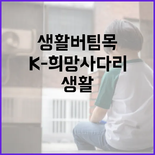 생활 버팀목 K-희망사다리 지원 확대