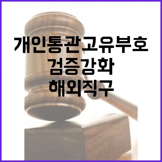 개인통관고유부호 검증 강화, 해외직구 안전 지킨다