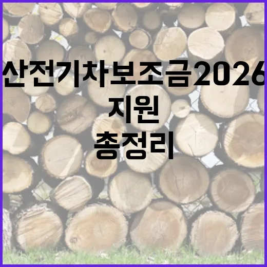 부산 전기차 보조금 2026년 최대 지원 총정리