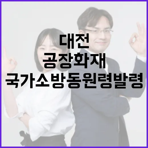 대전 공장 화재, 국가소방동원령 발령 긴급 대응