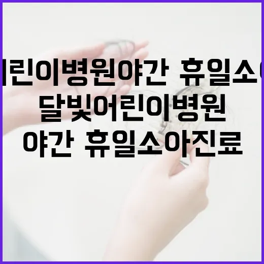 대전 달빛어린이병원 야간·휴일 소아진료 안내