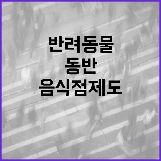 반려동물 동반 음식점 제도 새롭게 개선