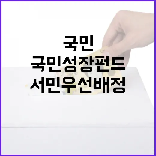 금융위 국민성장펀드 서민우선배정 미확정