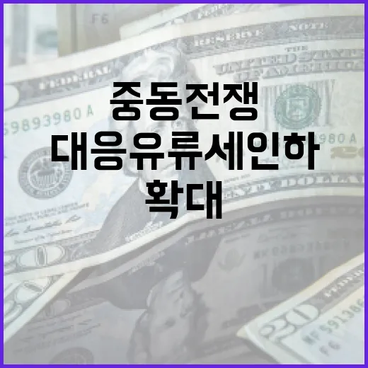 중동전쟁 대응 유류세 인하 대폭 확대