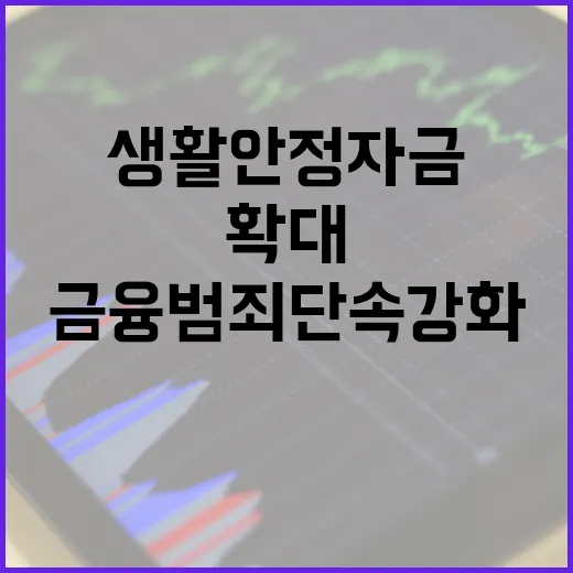 생활안정자금 확대와 금융범죄 단속 강화