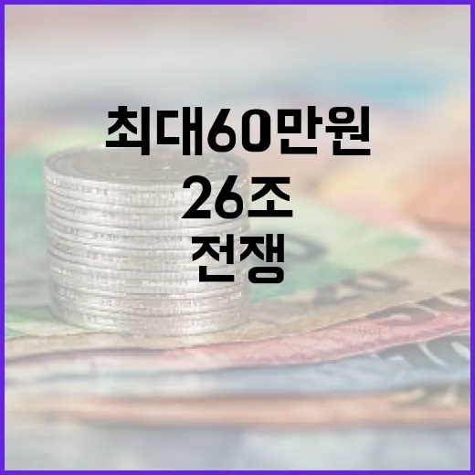 중동전쟁 위기 26조 추경, 최대 60만원 지원