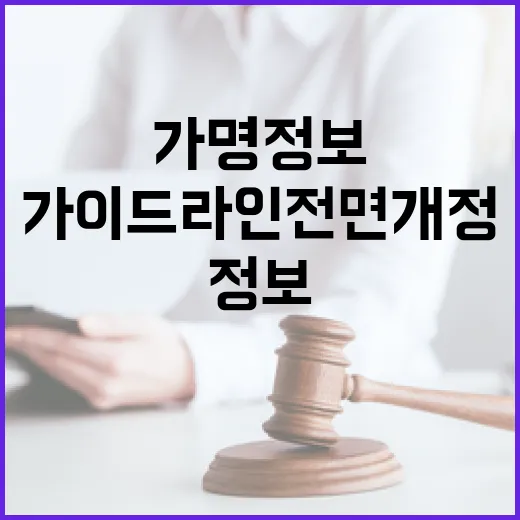 가명정보 가이드라인 전면 개정, 위험도 기준 도입