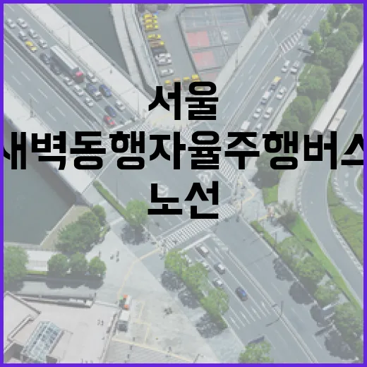 서울 새벽동행 자율주행버스 A741 노선 운행 개시
