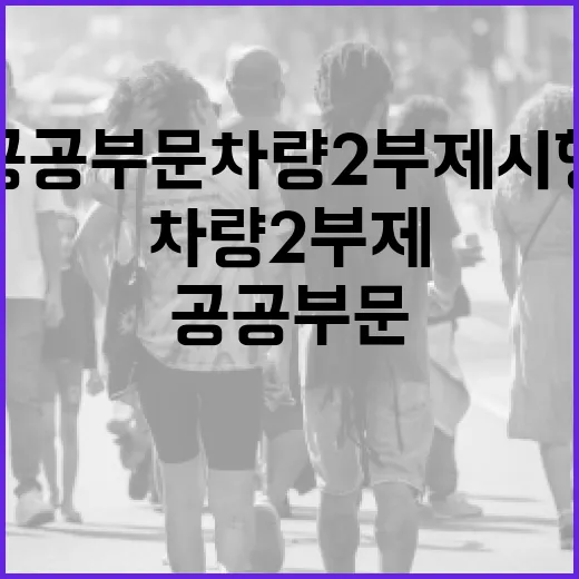 공공부문 차량 2부제 시행 아직 미정