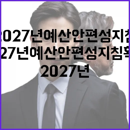 2027년 예산안 편성지침 확정