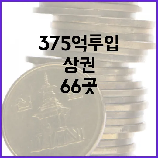375억 투입 지역상권 66곳 맞춤 지원 본격화