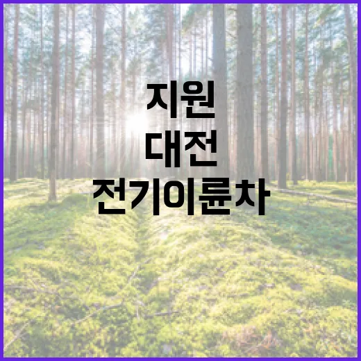 맑은 대전 위한 2026 전기이륜차 지원