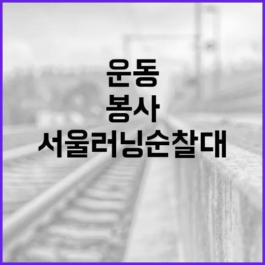 서울 러닝순찰대, 운동과 봉사 동시에