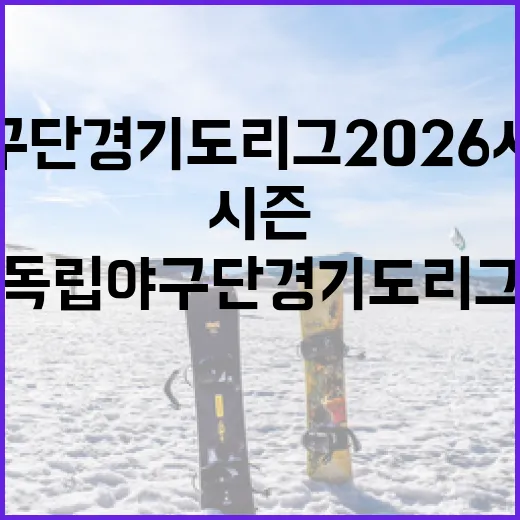 독립야구단 경기도리그 2026시즌 개막