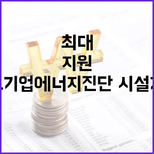 중소기업 에너지진단·시설개선 최대 1060만원 지원