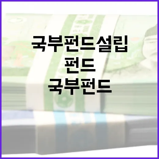 국부펀드 설립방안 아직 미정