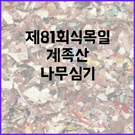 계족산서 펼쳐진 제81회 식목일 나무심기 축제