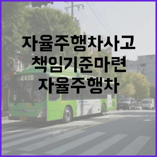 자율주행차 사고책임 기준 마련 본격화