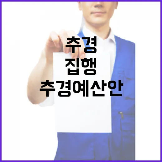 추경예산안 신속처리와 적기집행 집중