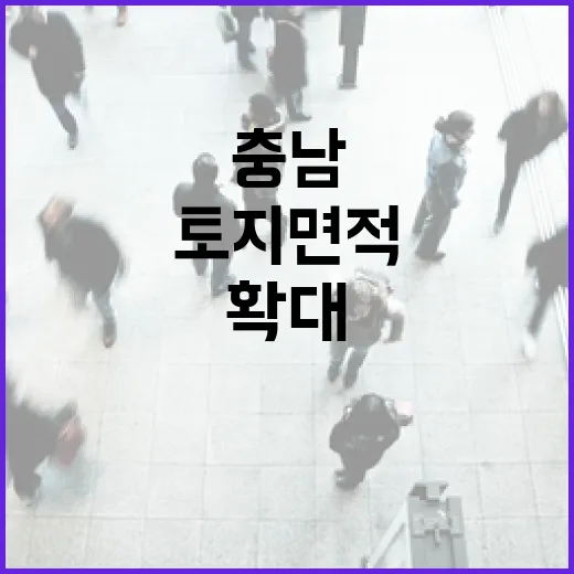 충남 토지 면적 확대, 삶의 질 향상 가속