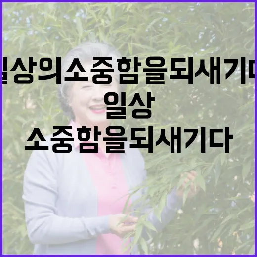 일상의 소중함을 되새기다