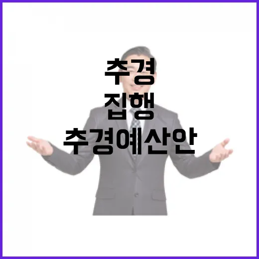 추경예산안 신속 처리와 적기 집행 집중