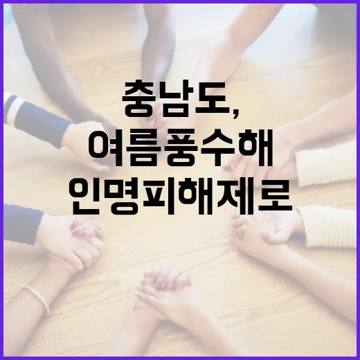 충남도, 여름 풍수해 인명피해 제로 도전