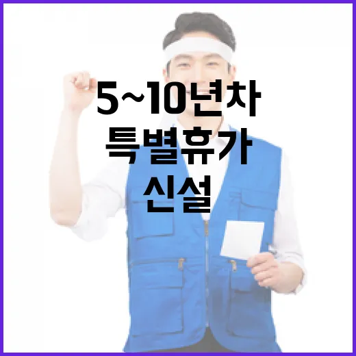 5~10년차 공무원 특별휴가 신설과 돌봄휴가 확대