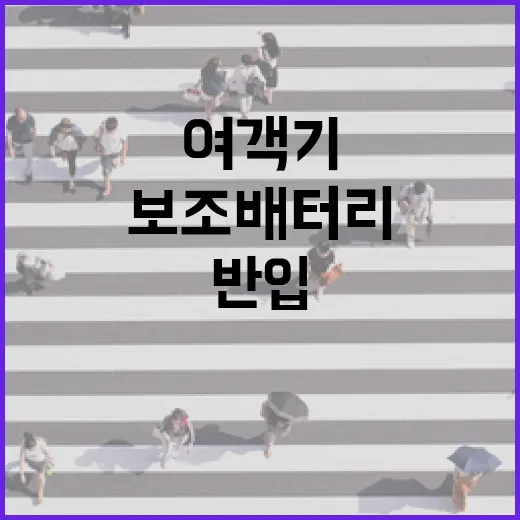 보조배터리 여객기 반입 2개로 제한