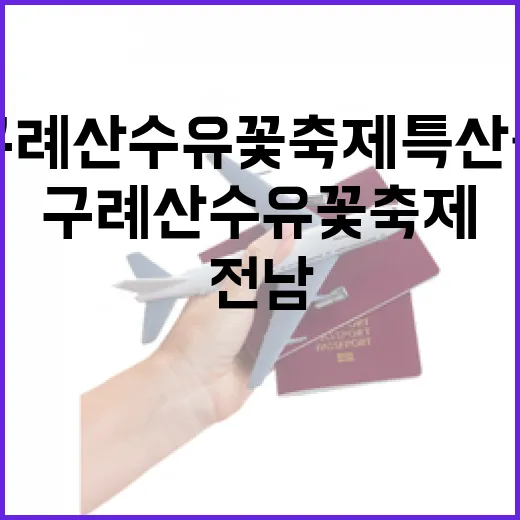 전남 구례 산수유꽃축제 특산물 장터 풍경