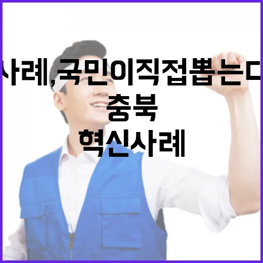 충북 혁신사례, 국민이 직접 뽑는다