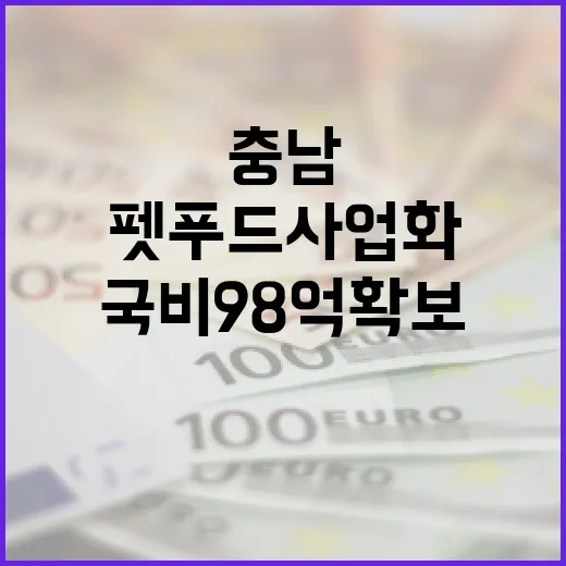 충남, AI 펫푸드 사업화 국비 98억 확보