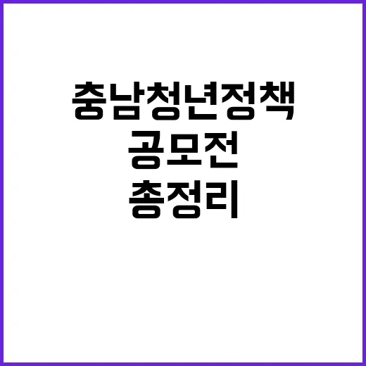 충남 청년정책 공모…