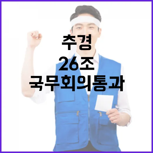 26조 추경예산안 국무회의 통과