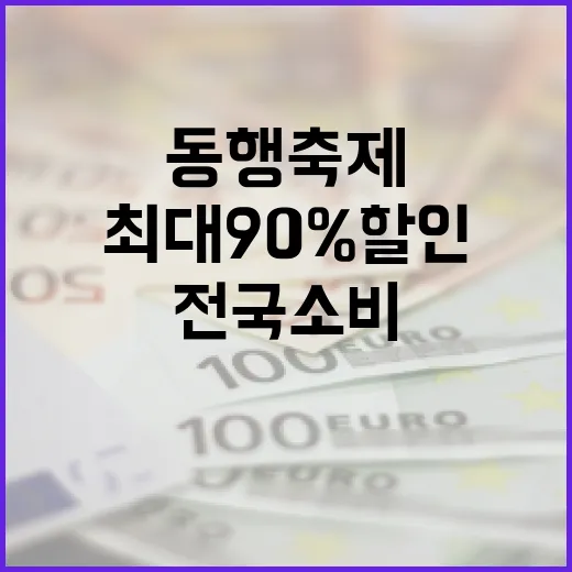 최대 90% 할인 동행축제 전국 소비 촉진 나선다