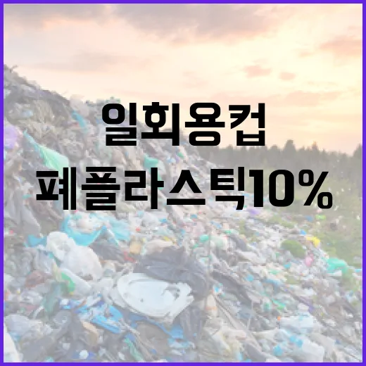 일회용 컵 줄이기, 폐플라스틱 10% 감축 가능