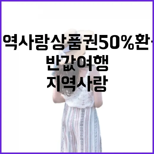반값여행, 지역사랑상품권 50% 환급 혜택