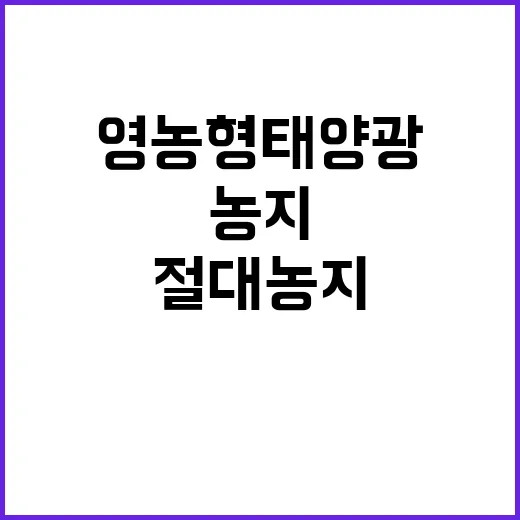 영농형 태양광, 절…