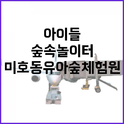 봄날 아이들 숲속 놀이터 미호동 유아숲체험원