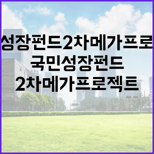 국민성장펀드 2차 메가프로젝트 발표