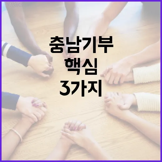 충남 기부, 3가지 핵심 혜택 정리
