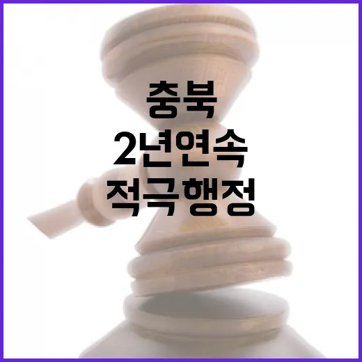 충북 적극행정, 2년 연속 우수기관 선정