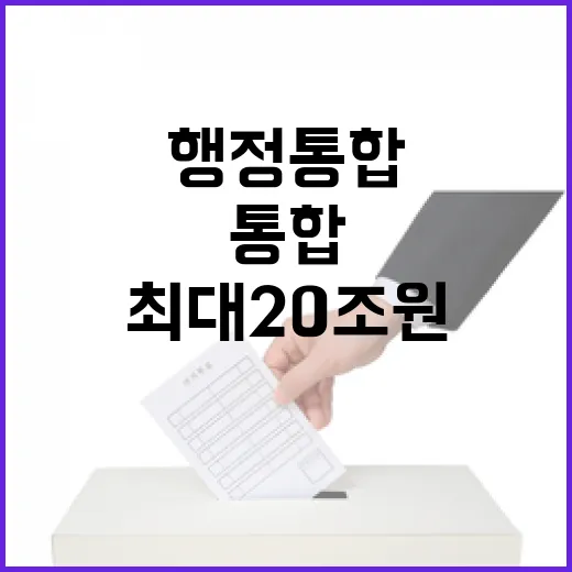 정부, 행정통합에 최대 20조원 재정 지원