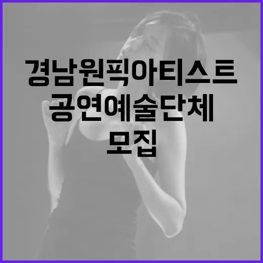 경남 원픽 아티스트, 공연예술단체 모집