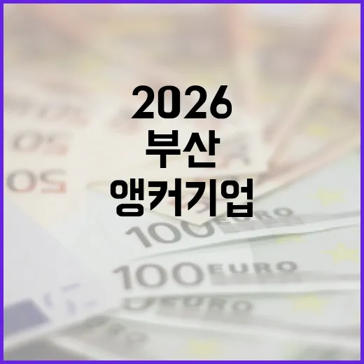 부산 제조업 혁신 이끄는 2026 앵커기업 4사 선정