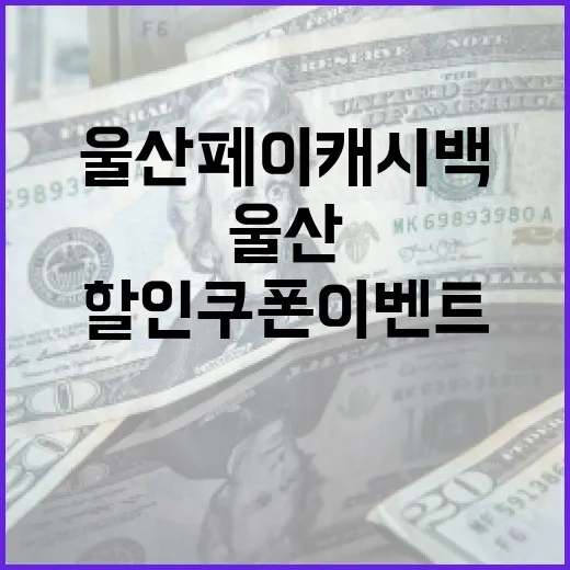 울산페이 캐시백 대폭 확대와 할인쿠폰 이벤트