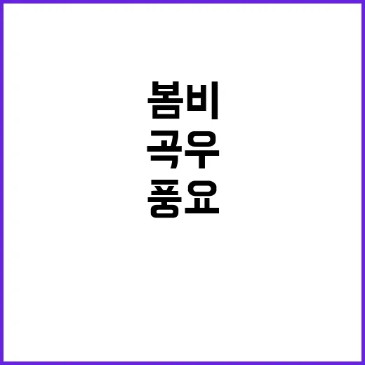 곡우, 봄비와 함께…